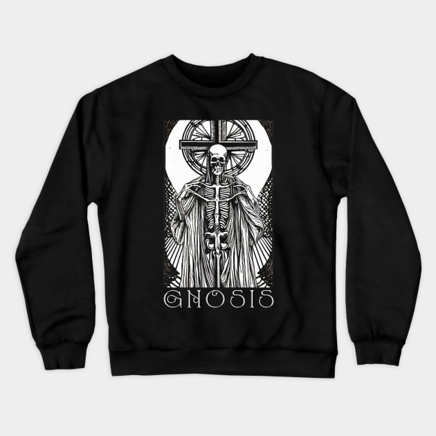 Gnosis - Gnostic Skeletal Christ Meditation Crewneck Sweatshirt by AltrusianGrace